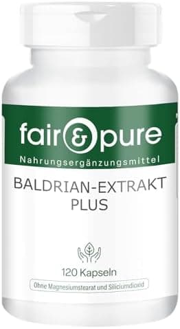 Fair & Pure® - Valeriana Complex Plus - Estratto di Valeriana - Vegan - Con luppolo e melissa - 120 Capsule Valeriana - integratore