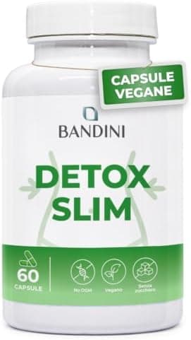 Bandini® DETOX SLIM 60 Capsule Vegan | Drenante, Antiossidante, Depurativo, Detossificante per Fegato e Intestino | Complesso di Estratti Vegetali: Bromelina, Tarassaco, Pilosella, Betulla Generico - integratore