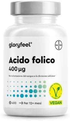 Acido folico 400 µg compresse, Per il 1° Trimestre (3 mesi), Supporto al Sistema Immunitario*, Vitamina B9 ad Alto Dosaggio, Alta Biodisponibilità, 100% Vegan