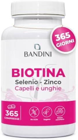 Bandini Biotina per Capelli Unghie e Pelle 365 Compresse