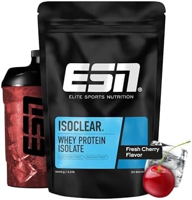 ESN Isoclear Proteine Isolate del Siero di Latte in Polvere, Ciliegia, 908 g, Pr
