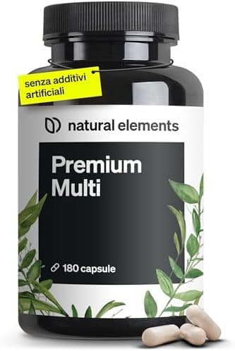 Multivitaminico Premium – multivitaminico completo ad alto dosaggio – 180 capsule – preziose vitamine dalla A alla Z – materie prime pregiate – con forme bioattive – senza additivi inutili Generico - integratore
