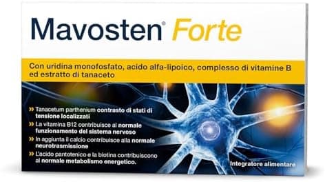 Mavosten Forte – Complesso di micronutrienti di alta qualità con acido alfa-lipoico, uridina monofosfato, tutte le vitamine del gruppo B e calcio, per favorire la salute dei nervi – 20 compresse