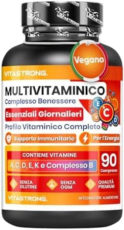 Multivitaminico Completo Vitastrong Qualità Premium, 13 Vitamine Essenziali ad Alto Dosaggio, Multivitaminico Uomo e Donna Made in Italy, Integratore Multivitaminico Puro e Certificato, Multivitamin Multivitaminico - integratore