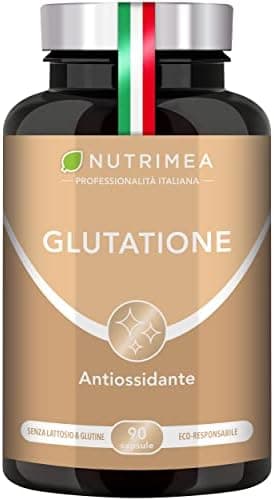 Glutatione Ridotto | Formula Completa con Vitamina C, Selenio, NAC, | Antiossidante e Disintossicante | Contrasta I Radicali Liberi | Migliora la Pelle | 90 capsule Generico - integratore