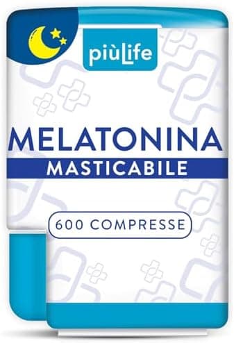 Melatonina Per Dormire Meglio – 1 mg per compressa – Caramelle melatonina forte e pura, senza zucchero – Allevia Jet Lag, Pastiglie per dormire come un Sonnifero Naturale Sonno zZZ – PiùLife