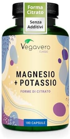 Magnesio e Potassio Vegavero 180 Capsule Vegane