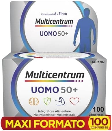Multicentrum Uomo 50+ Integratore Alimentare Multivitaminico Completo, con Vitam