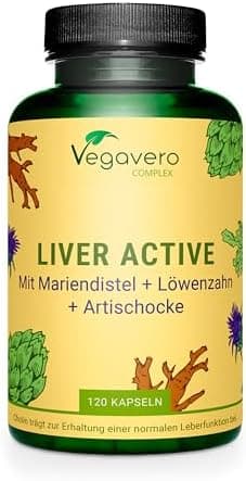 Detox FEGATO Vegavero® | Cardo Mariano, Carciofo, Tarassaco, Cicoria e Colina | Depurante + Disintossicante | Con Silimarina e Cinarina | 120 capsule | Vegan Detox - integratore