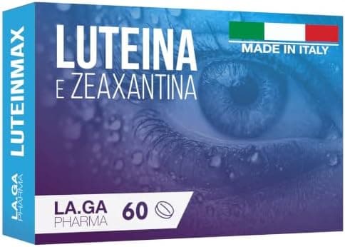 Integratore Occhi con Luteina e Zeaxantina Alto Dosaggio. 60 Compresse con Mirtillo, Vitamine A, E, B12, Zinco. Antiossidanti Integratori Occhi Vista. Protegge da Stress Ossidativo e Maculopatia