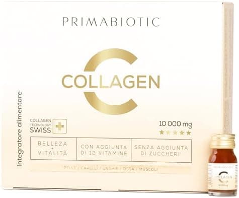 Collagene da Bere - Primabiotic Collagen 10000 mg | 30 Flaconcini da 30 ml (900 ml) | Integratore Liquido di Alta Qualità per la Bellezza | 95% di Assorbimento | Pelle, Capelli, Articolazioni Generico - integratore