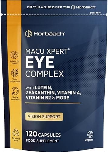 Integratore Occhi con Luteina e Zeaxantina Alto Dosaggio | Integratore Occhi Vista con Mirtillo, Vitamina A | 120 Compresse Vegane | Mantenimento della Normale Capacità Visiva | Horbaach Generico - integratore