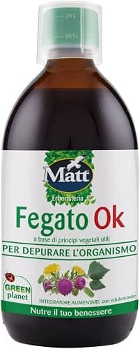 Matt, Fegato OK, Integratore Alimentare a Base di Cardo Mariano, Carciofo e Tarassaco Utili per Depurare l'Organismo, Confezione da 500 ml Generico - integratore