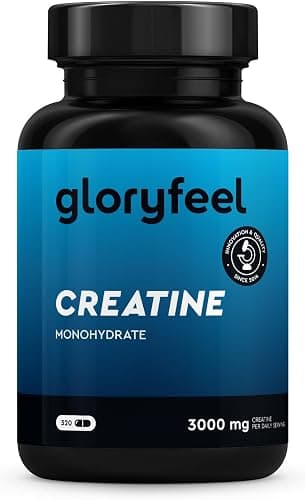 Creatina Monoidrata, 320 Capsule, 3000 mg di Creatina Pura per Dose, Amminoacido per Migliorare le Prestazioni Fisiche in Palestra*, Supporto Durante e Pre Workout e Senza OGM Generico - integratore