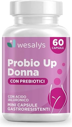 Probiotici Donna Flora Intima, 60 Mini-Capsule Gastroresistenti per la Flora Batterica Vaginale, anche in caso di Candida. Due mesi di fornitura, Alto Dosaggio di Probiotici Vaginali Generico - integratore