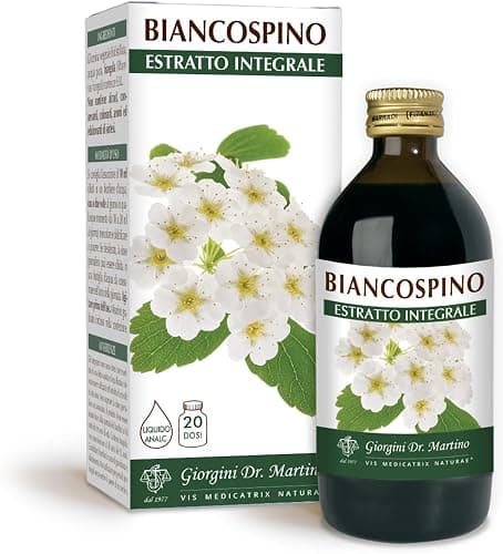 Dr Giorgini BIANCOSPINO Estratto Integrale Liquido Analcoolico - 200 ml (integratore di biancospino - 100% analcolico) Generico - integratore