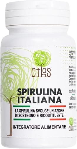 ETHOS Spirulina Compresse - Alga Spirulina Prodotta e Confezionata in Italia, Superfood Naturale comodo, Integratore Alimentare Vegan, Ricca di Ficocianina e Proteine,120 Compresse da 400mg (1 Pezzo) Generico - integratore