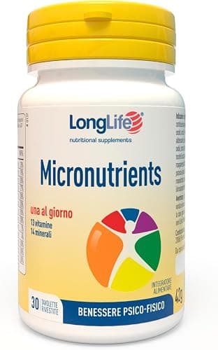LongLife® Multiminerals | Integratore salino con 11 minerali e vitamina D3 | Benessere di ossa, denti e sistema nervoso | Riduce stanchezza e affaticamento | Vegetariano e senza glutine