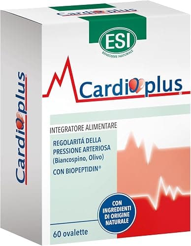 ESI - Cardioplus, Integratore Alimentare con Biancospino, per la Regolarità della Pressione Sanguigna, Clinicamente Testato, Senza Glutine e Vegan, 60 Ovalette Generico - integratore