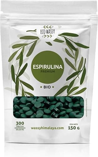 Spirulina Organica 300 Compresse. Dose Massima 3000 mg. 100% Alga Spirulina di Massima Purezza. Antiossidante, Naturale e Senza Additivi | Detox/Saziante/Vegano. Super Alimento in Pillola Generico - integratore