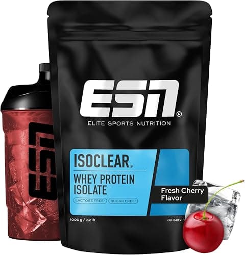 ESN ISOCLEAR Whey Isolate, Ciliegia, 1000 g | Limonata proteica dal gusto fruttato e delizioso, siero di latte chiaro - prodotto in Germania Generico - integratore