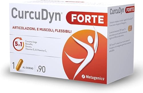 Metagenics CurcuDyn Forte - Benessere Articolare - 90 Capsule | Estratti di curcuma e boswellia ad alta biodisponibilità per favorire il benessere e la flessibilità articolare. Generico - integratore