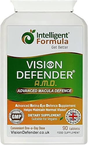 Vision Defender Plus Integratore Alimentare per la Vista – Formula AREDS2 Potenziata con Meso-Zeaxantina – 7 Nutrienti Essenziali (Luteina, Zeaxantina, Vitamine C ed E, Zinco, Rame). 60 Capsule Vegane