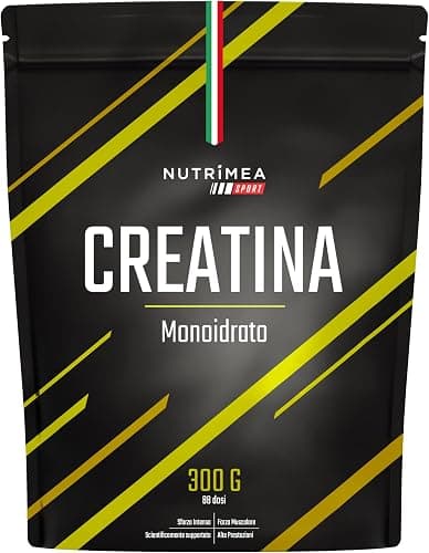 Creatina Monoidrata Pura 300 g | 88 Porzioni di 3400 mg (3 Mesi) | Nutrimea | Senza Additivi né Eccipienti | Forza e Prestazioni Muscolari | Bodybuilding, Allenamento, CrossFit e HIIT Generico - integratore