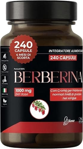 OVF Berberin Plus | Integratore di Berberina Pura 600mg | 60 Capsule Scorta 2 Mesi con Cardo Mariano, Acido Caprilico, Silimarina Supporto Funzione Digestiva, Epatica e Depurativa Alta Concentrazione