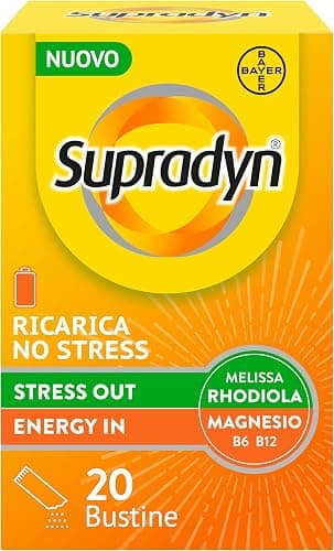 Supradyn Energy, Integratore Multivitaminico Completo, con Vitamine A, B, C, D, E e Coenzima Q10, 70 Caramelle Gommose Multivitaminiche Gusto Ciliegia, Lampone e Arancia