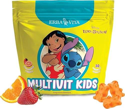 Multicentrum Vitagummy Integratore Alimentare di Vitamine e Minerali Formulato per Bambini 3+, con Vitamina D e Iodio, Gusto Frutta Mista, 30 Caramelle Gommose