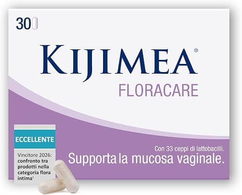 Kijimea FloraCare – Ispirato al microbioma vaginale naturale | 33 ceppi di batteri lattici appositamente selezionati in dosaggio particolarmente elevato, oltre a Vitamina B2, B3, B7 e Zinco 30 Capsule Generico - integratore