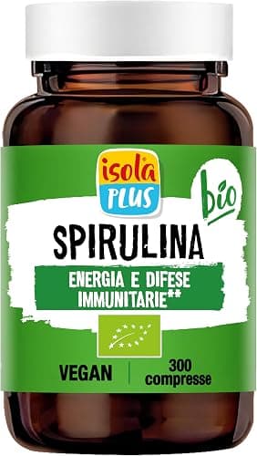 ISOLA PLUS Spirulina, Integratore Alimentare Biologico, 300 Compresse da 500mg, Energia e Difese Immunitarie, contiene Vitamina B12, Vegano e Bio Generico - integratore