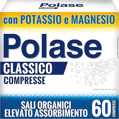 Polase Classico, Magnesio e Potassio,Integratore Alimentare, contro Stanchezza e Fatica Fisica, Caldo, Sali Minerali Organici, 60 Compresse Polase - integratore