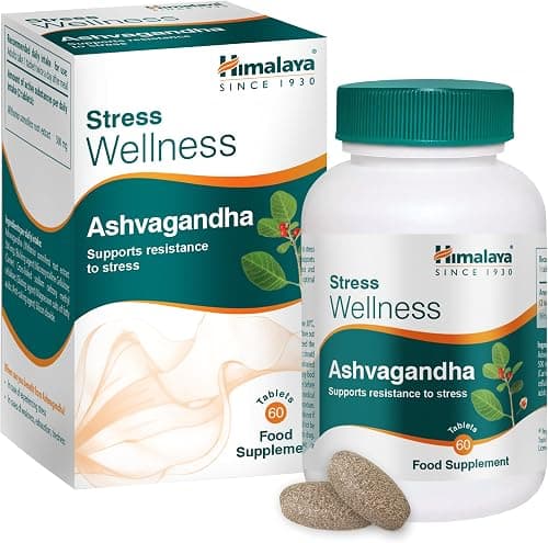 Himalaya Stress Wellness Ashwagandha 60 Compresse (per 30 giorni) – Integratore alimentare naturale, stress, energia e relax – Vegano, vegetale – Formula Himalaya Wellness a base di erbe ayurvediche Generico - integratore